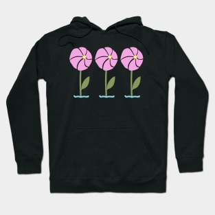 pink windmill flower Hoodie